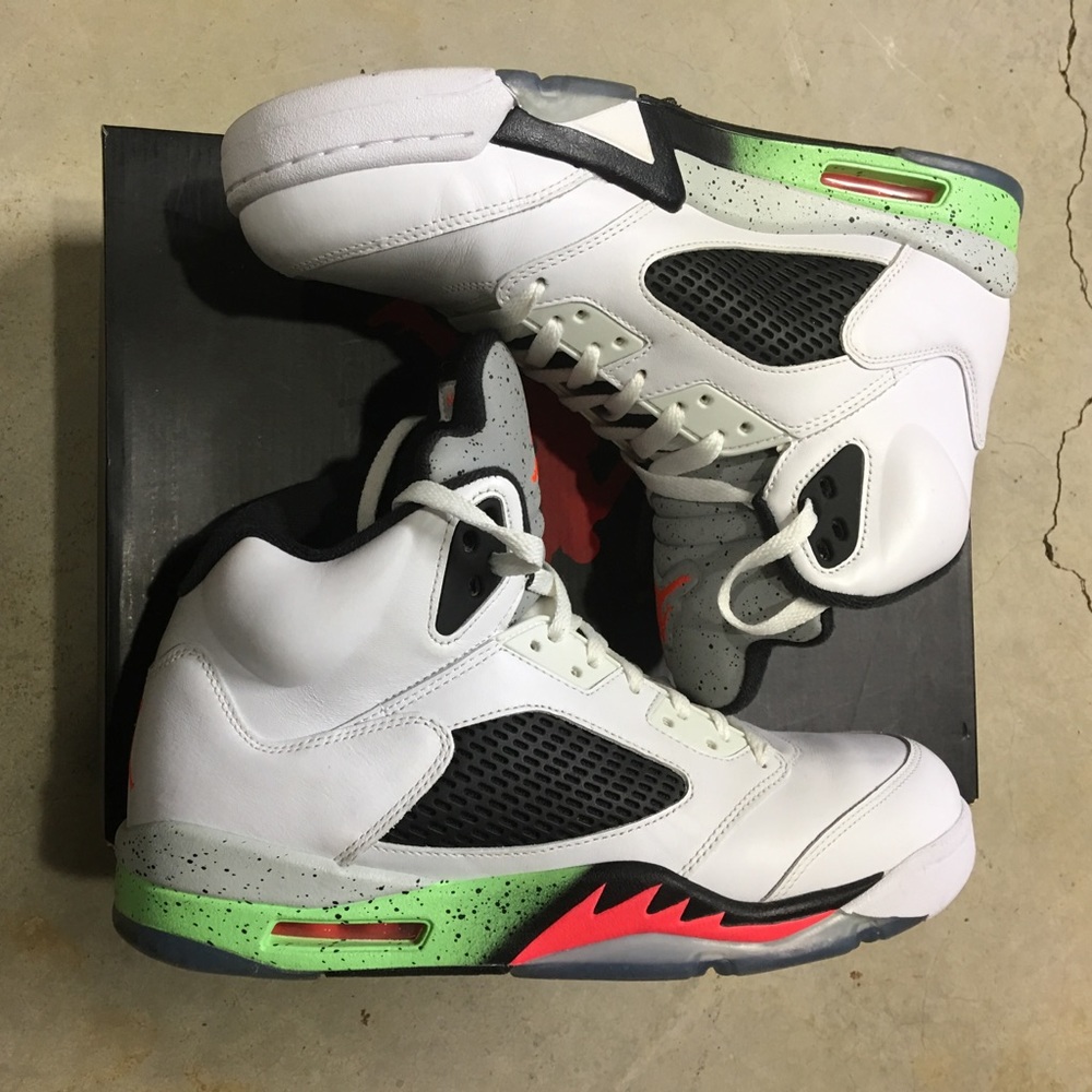 Jordan 5 Retro Poison Green - Size US 12- USED